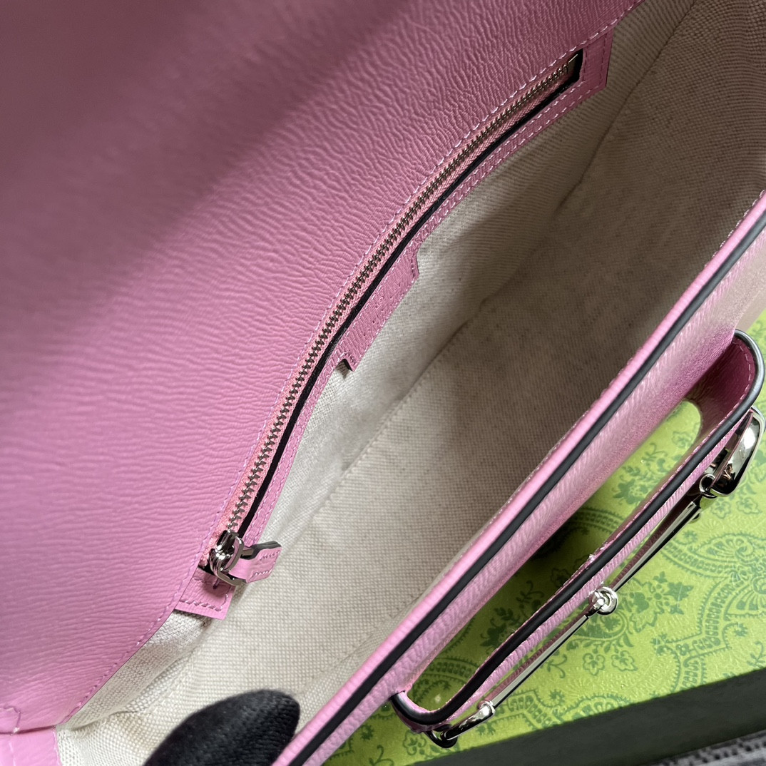 Gvc*1 HORSEBIT 1955 SMALL SHOULDER BAG pink 10.4"W x 6.7-4.1"H x 3.1-1.6"D