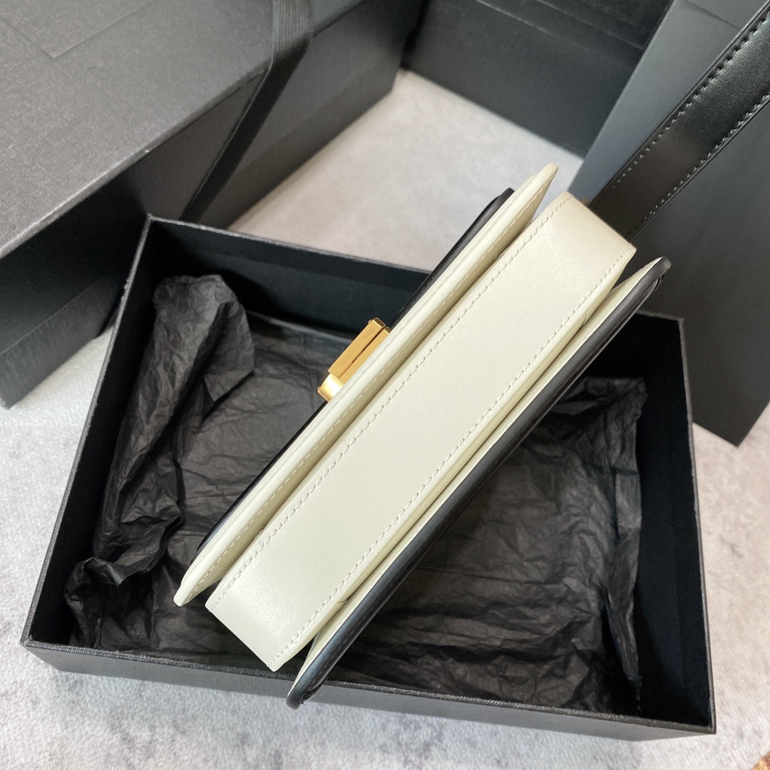 Y51 SOLFERINO SMALL SATCHEL IN BOX Sa1nt Lau*nt BLACK 7.4 X 5.1 X 1.9 INCHES