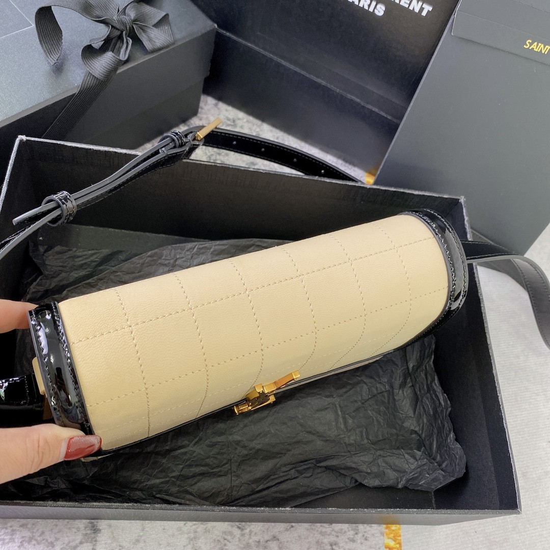 Y51 SOLFERINO MEDIUM SATCHEL IN BOX Sa1nt Lau*nt 9.1 X 6.3 X 2.4 INCHES