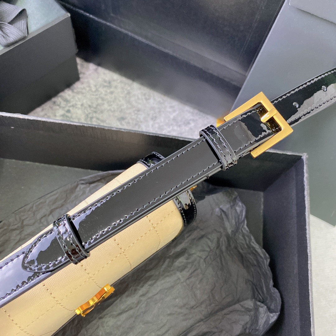 Y51 SOLFERINO MEDIUM SATCHEL IN BOX Sa1nt Lau*nt 9.1 X 6.3 X 2.4 INCHES