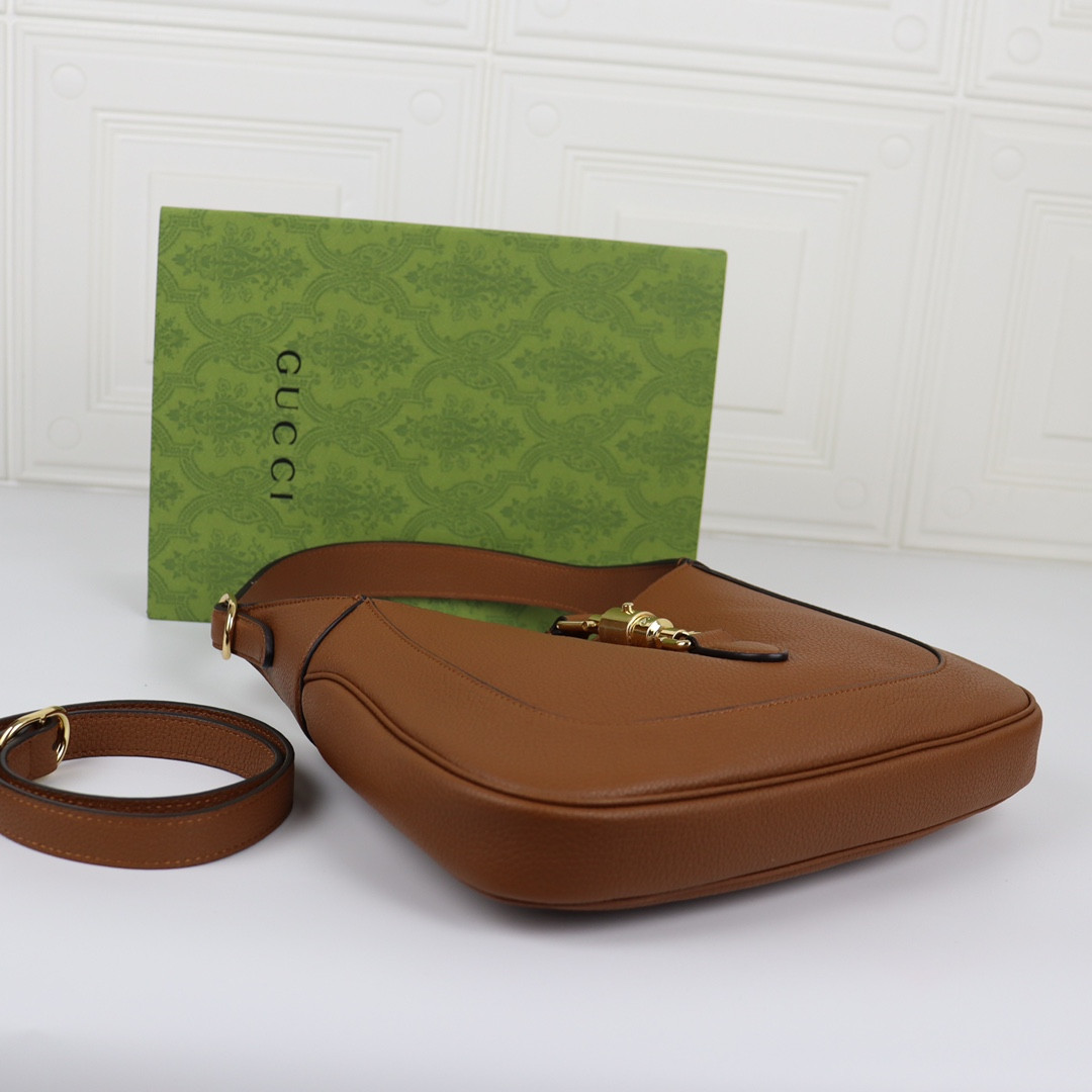 Gvc*1 JACKIE SMALL SHOULDER BAG Brown 10.8"W x 7.5"H x 1.6"D