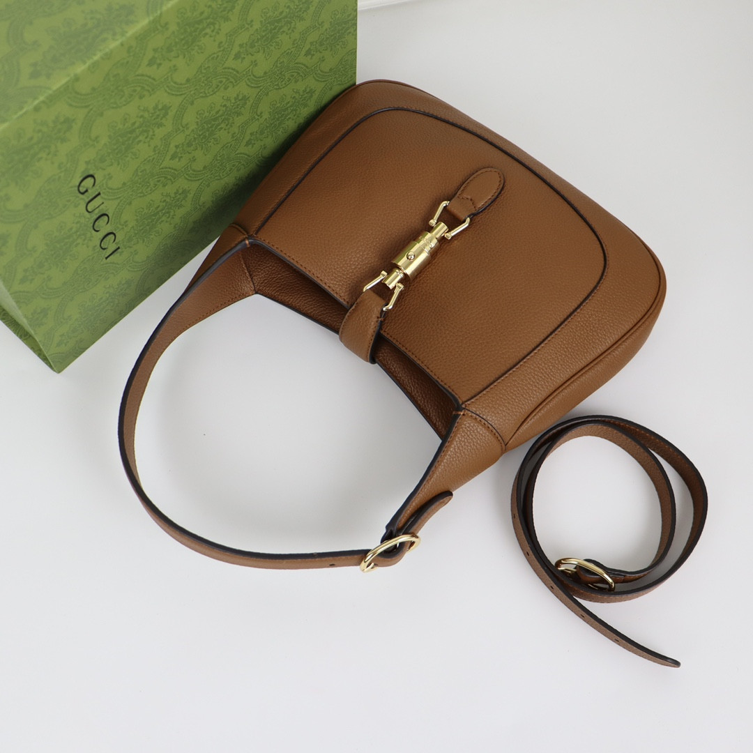 Gvc*1 JACKIE SMALL SHOULDER BAG Brown 10.8"W x 7.5"H x 1.6"D