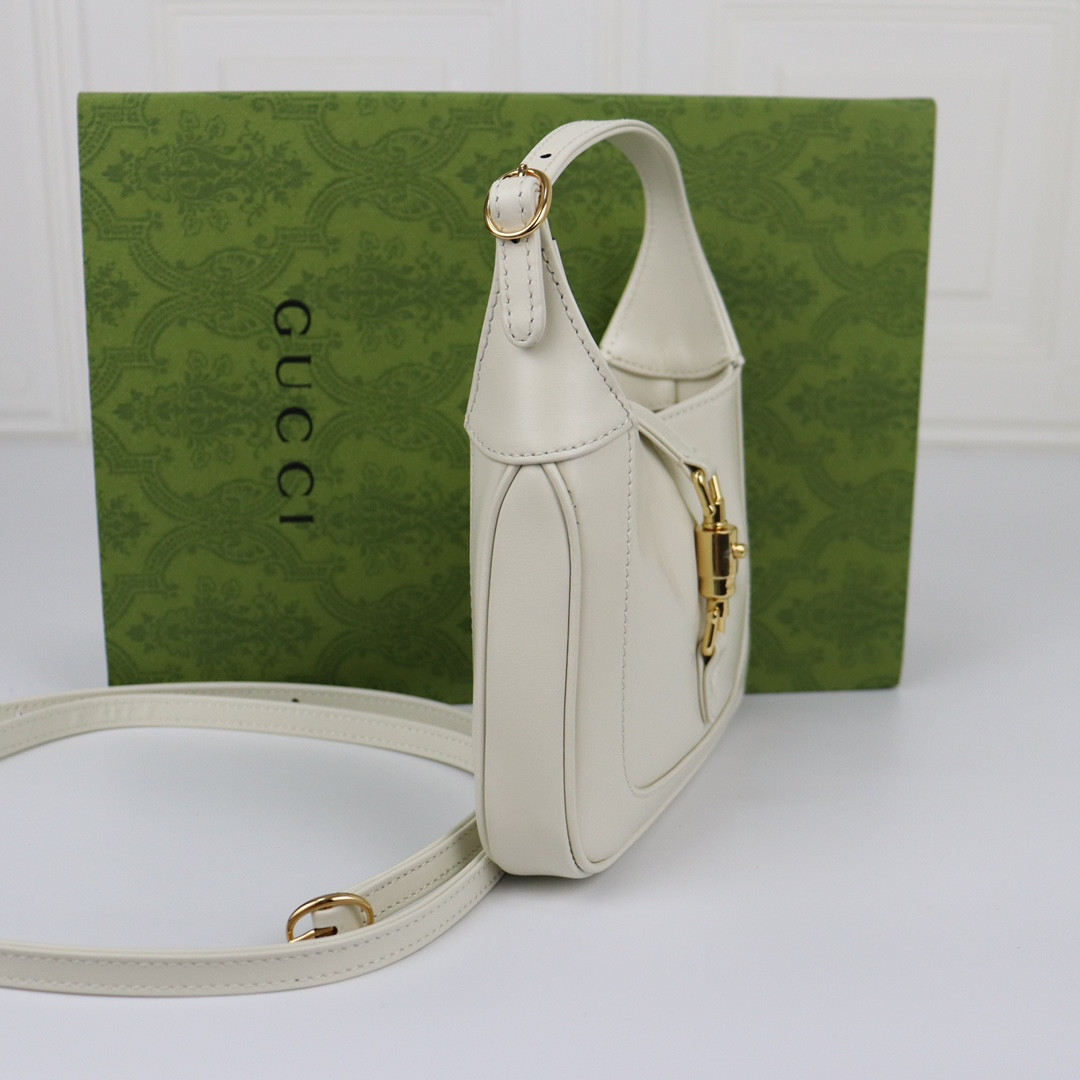 Gvc*1 JACKIE 1961 MINI SHOULDER BAG White 7.5"W x 5.1"H x 1.2"D
