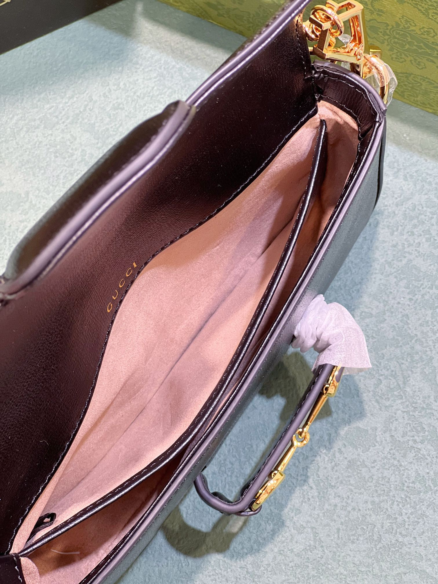 Gvc*1 HORSEBIT 1955 MINI BAG BLACK 8.5"W x 4.9"H x 1.2"D