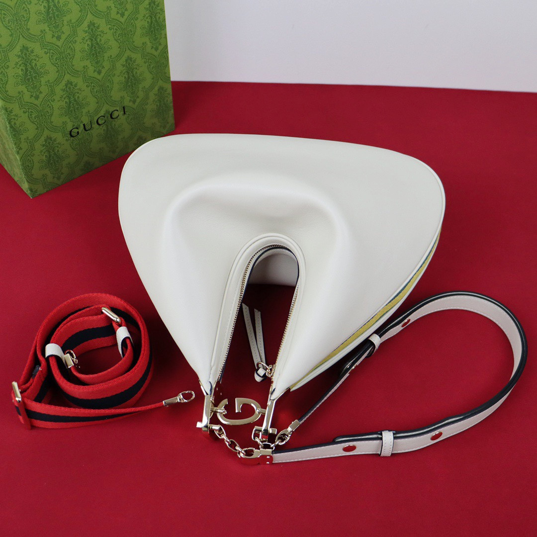 Gvc*1 ATTACHE MEDIUM SHOULDER BAG WHITE 13.8″W x 12.6″H x 2.4″D