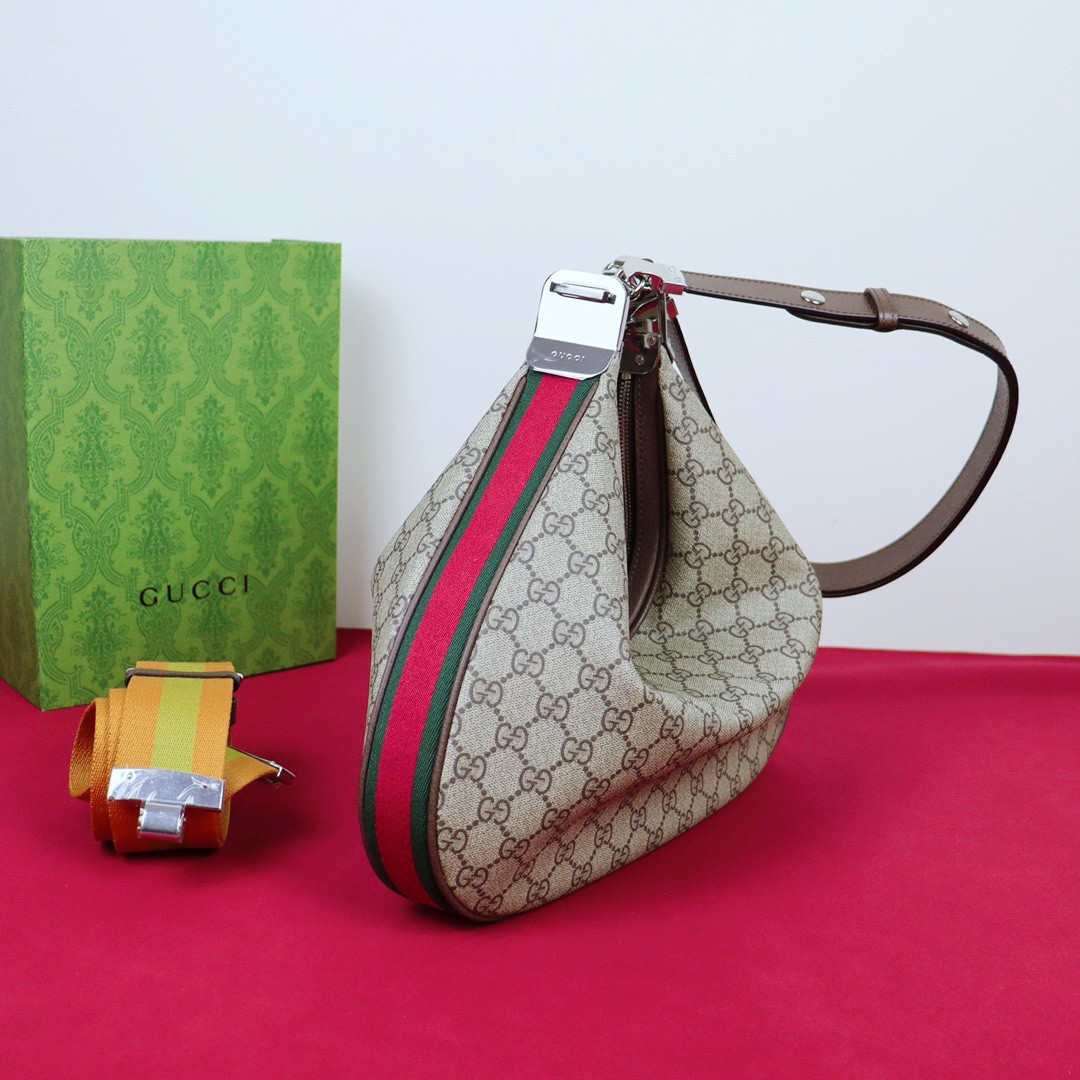 Gvc*1 ATTACHE MEDIUM SHOULDER BAG Beige and blue 13.8″W x 12.6″H x 2.4″D