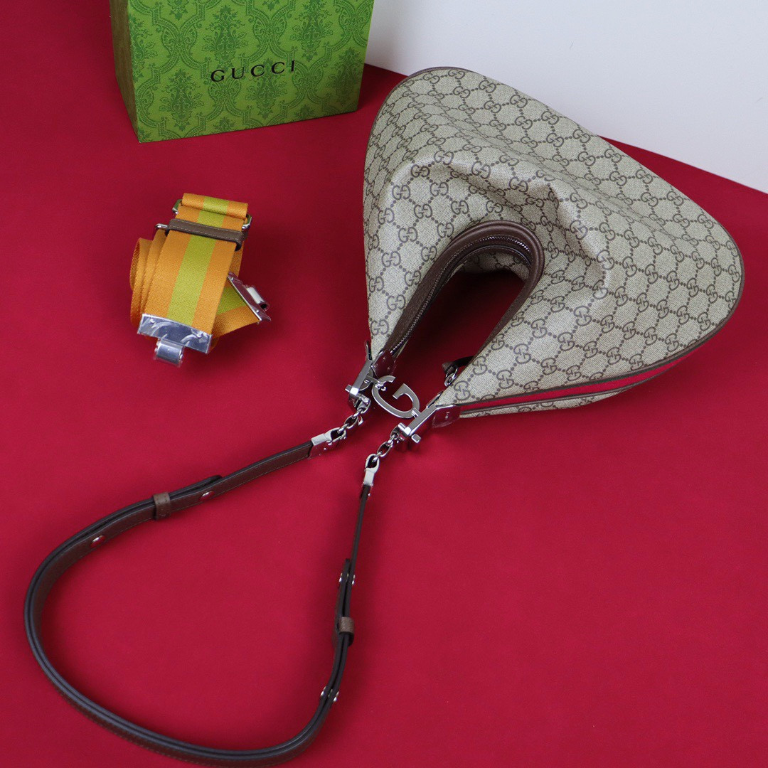 Gvc*1 ATTACHE MEDIUM SHOULDER BAG Beige and blue 13.8″W x 12.6″H x 2.4″D