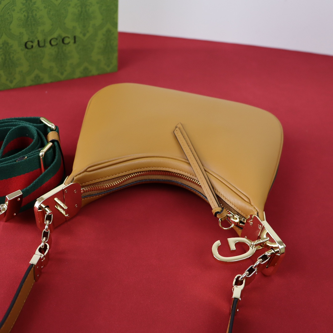 Gvc*1 ATTACHE SMALL SHOULDER BAG BROWN 9"W x 8.7"H x 2"D