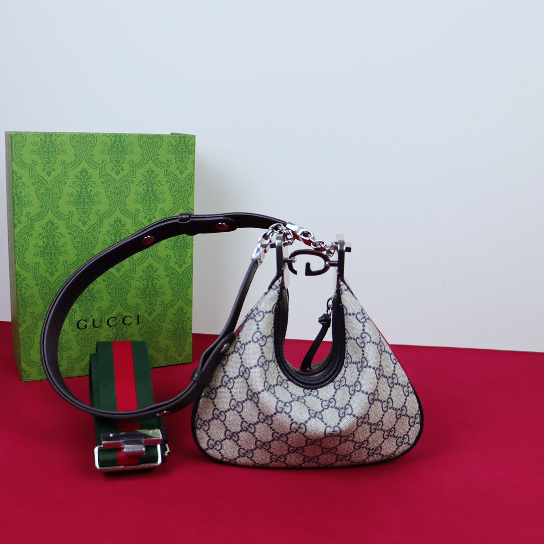 Gvc*1 ATTACHE SMALL SHOULDER BAG Beige and blue 9"W x 8.7"H x 2"D