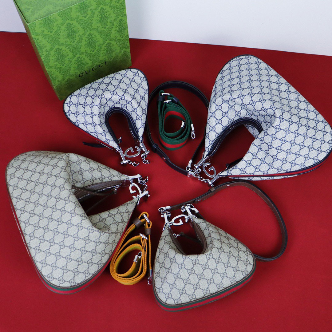 Gvc*1 ATTACHE SMALL SHOULDER BAG Beige and gray 9"W x 8.7"H x 2"D