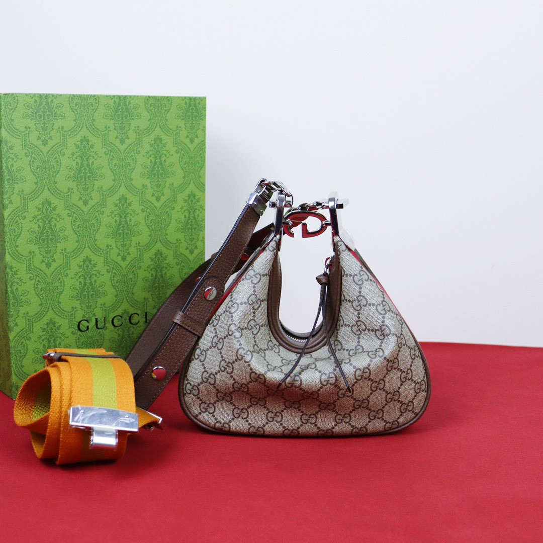 Gvc*1 ATTACHE SMALL SHOULDER BAG Beige and blue 9"W x 8.7"H x 2"D