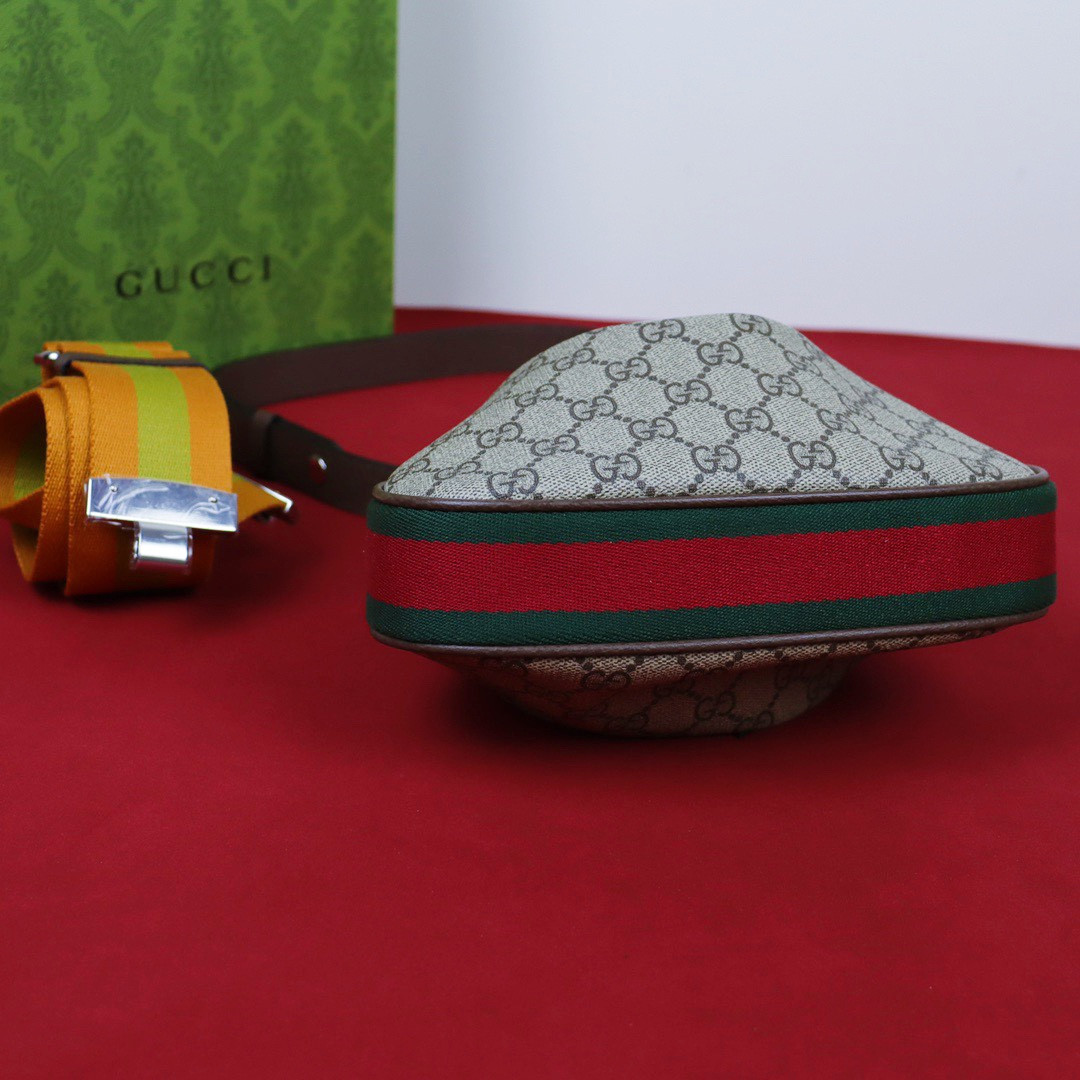 Gvc*1 ATTACHE SMALL SHOULDER BAG Beige and blue 9"W x 8.7"H x 2"D