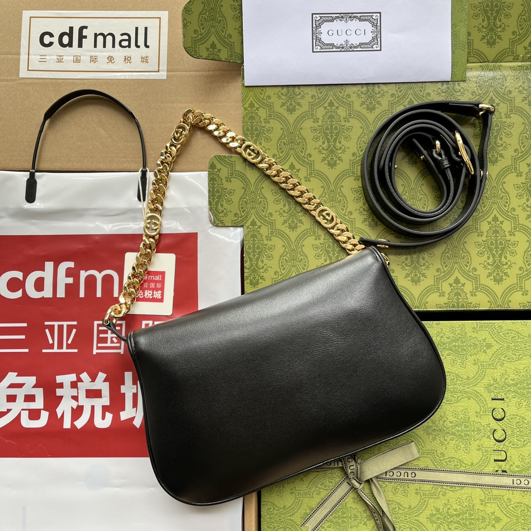 Gvc*1 BLONDIE SHOULDER BAG BLACK 11"W x 6.3"H x 1.6"D