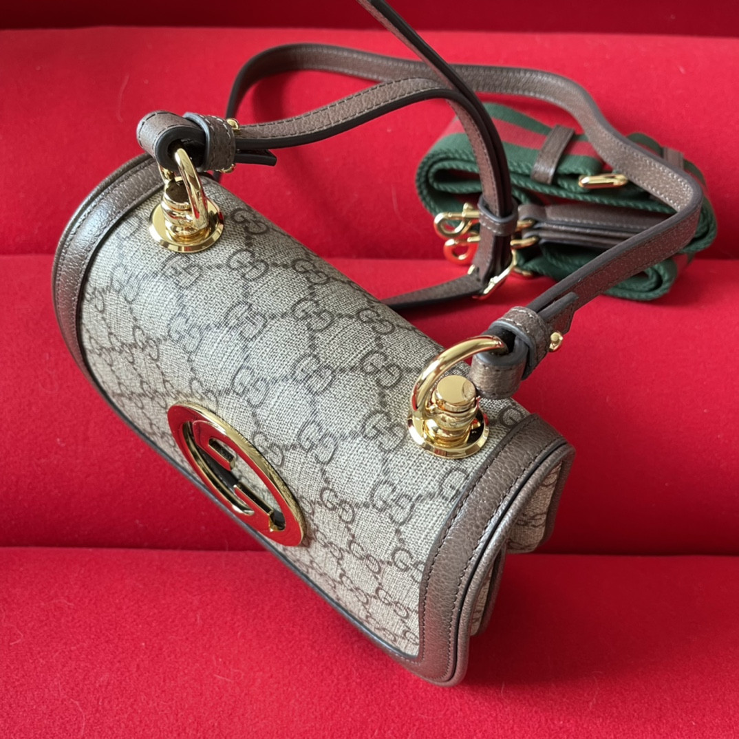 Gvc*1 BLONDIE MINI BAG Beige and ebony 8.7"W x 5.1"H x 2.2"D