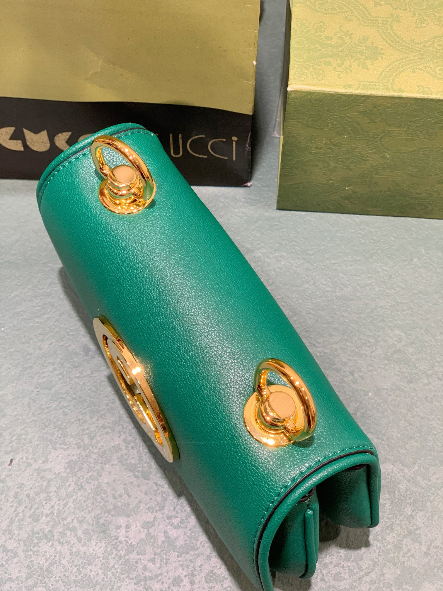 Gvc*1 BLONDIE MINI BAG GREEN 8.7"W x 5.1"H x 2.2"D