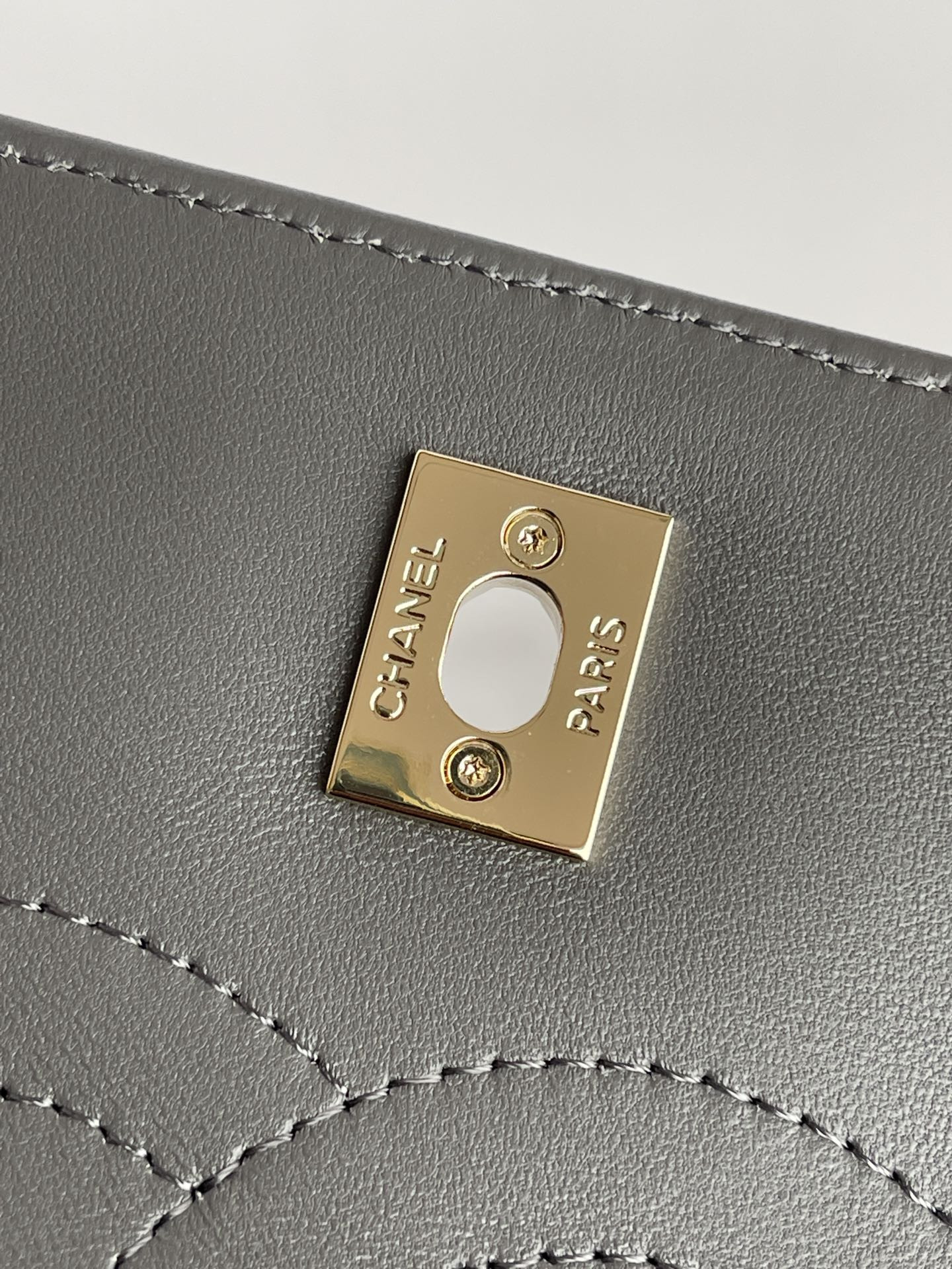 Ch**el FLAP BAG WITH TOP HANDLE 6.6 × 9.8 × 4.7 in