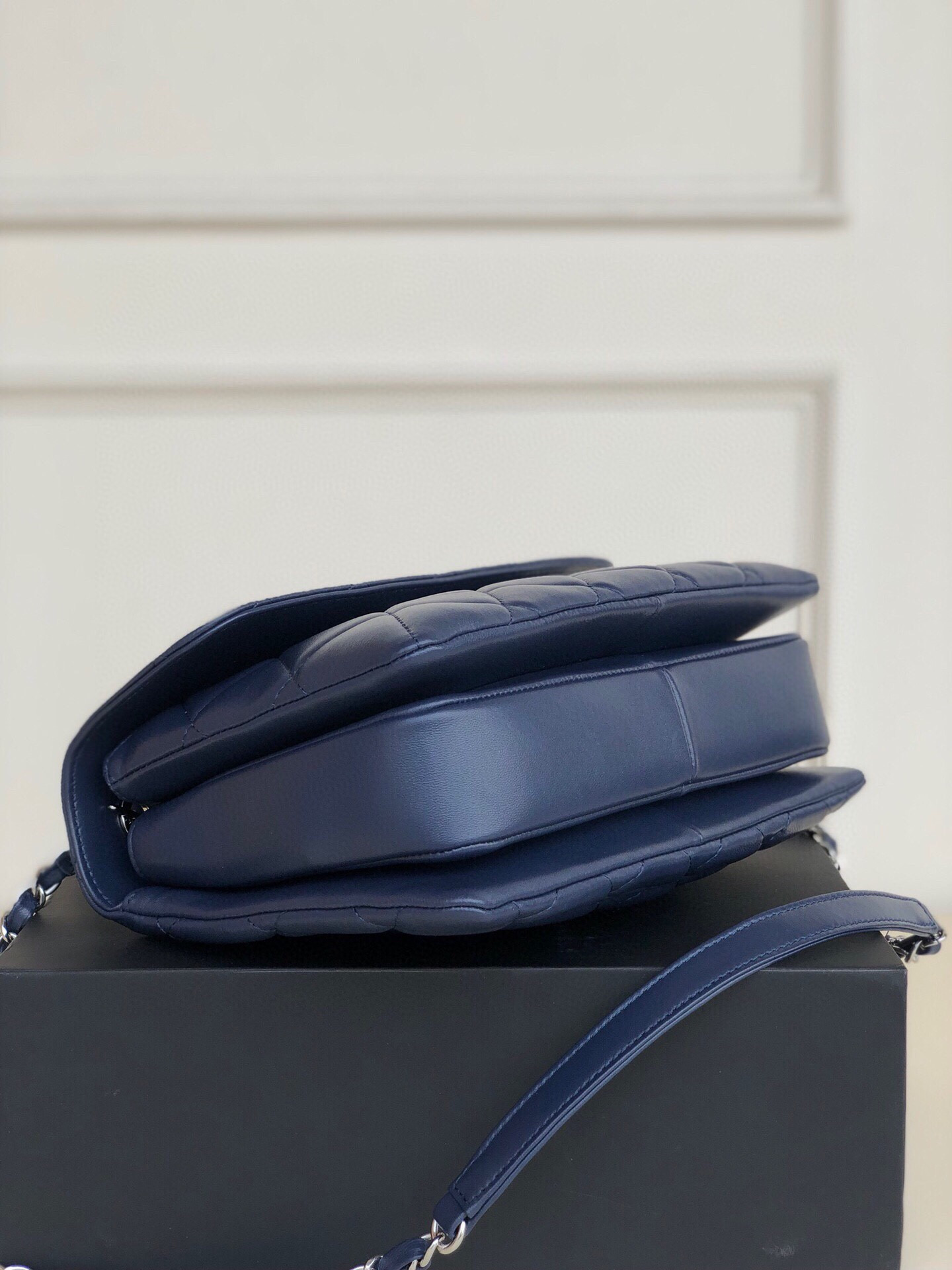 Ch**el FLAP BAG WITH TOP HANDLE 6.6 × 9.8 × 4.7 in