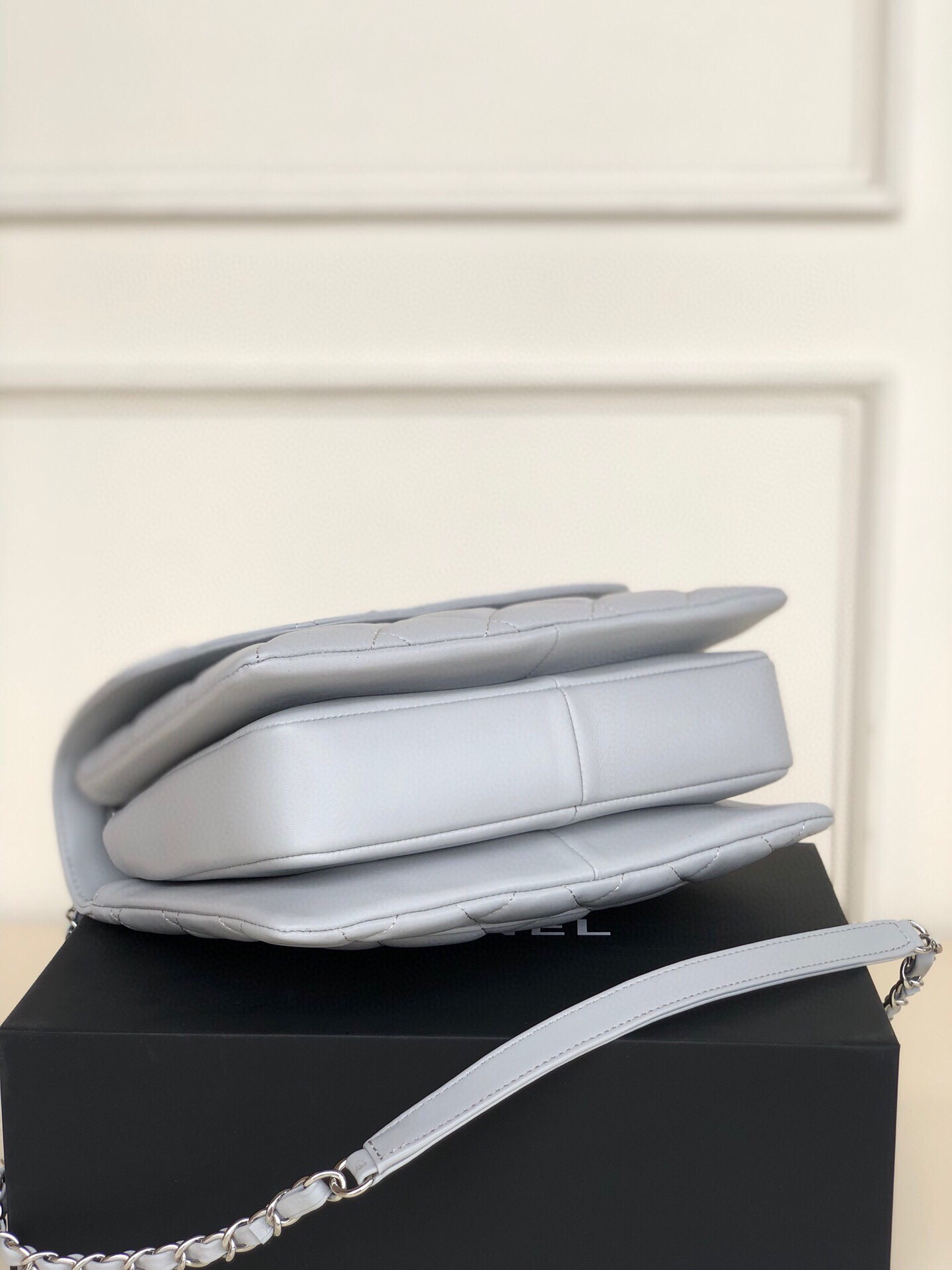 Ch**el FLAP BAG WITH TOP HANDLE 6.6 × 9.8 × 4.7 in