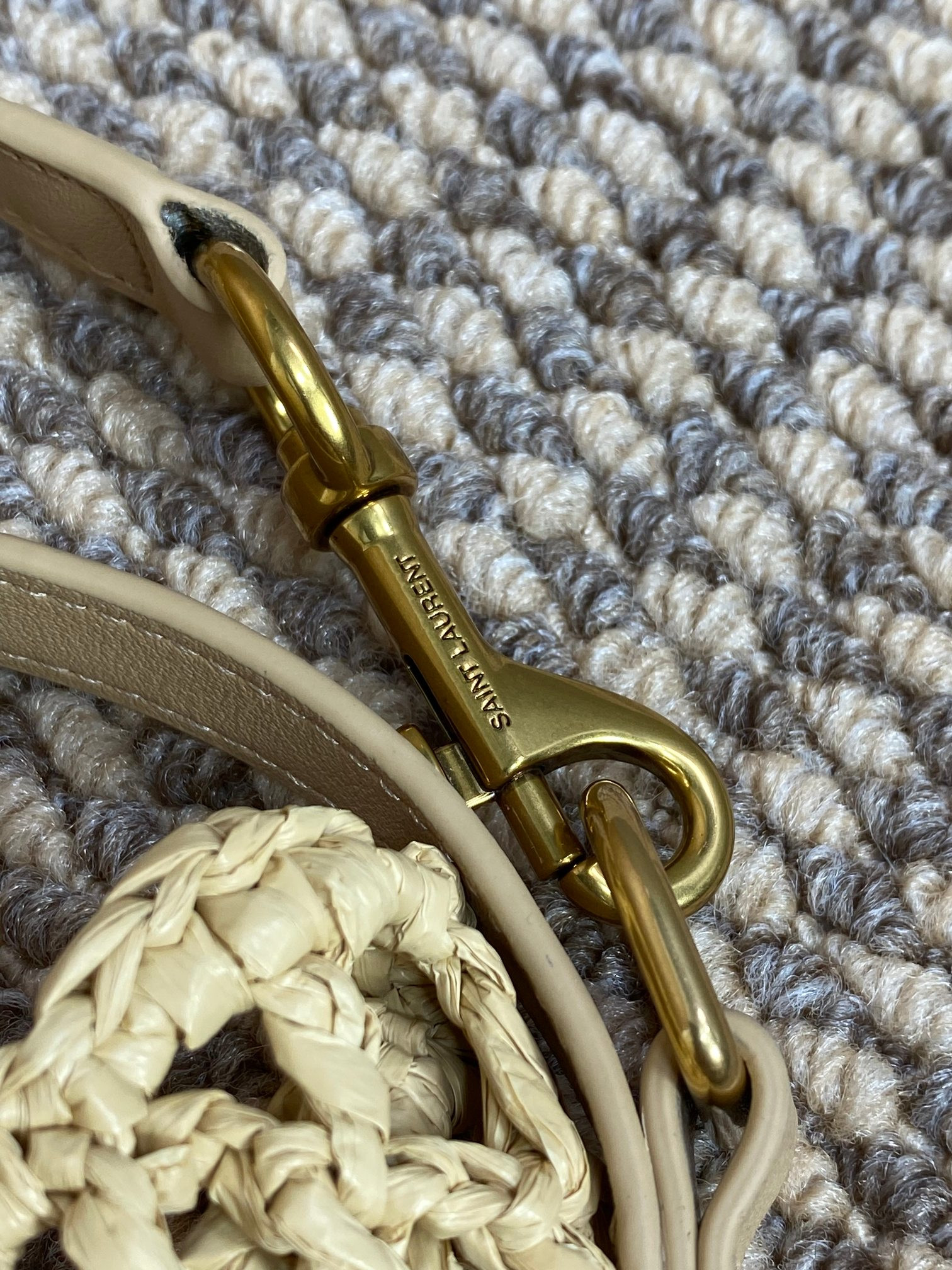 Y51 OXALIS BAG IN RAFFIA MACRAMÉ  Color Natural 14.6X15.7X1.2INCHES