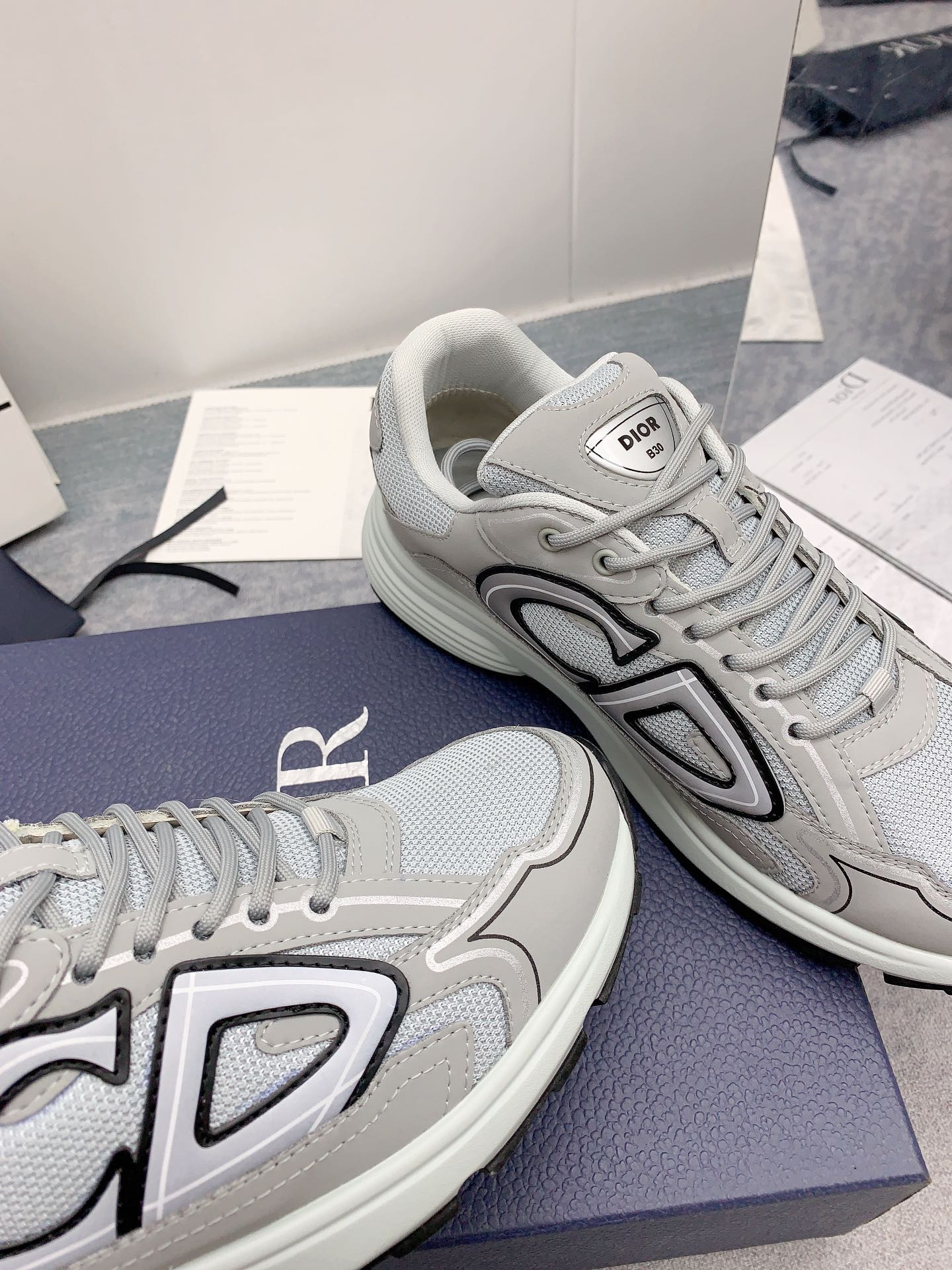 D10r B30 Sneaker Gray Mesh and Technical Fabric