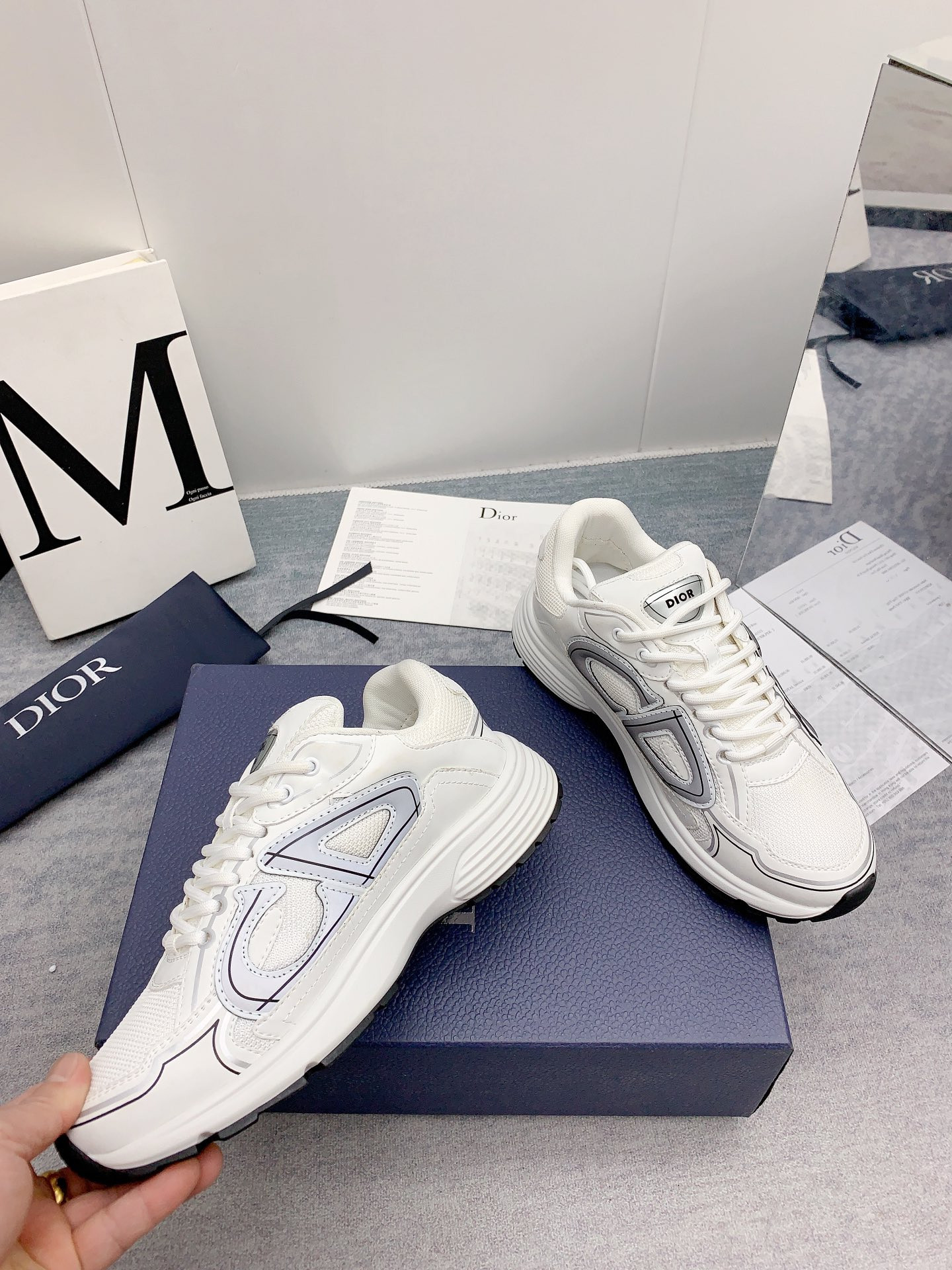 UA D10r B30 Sneaker White Mesh and Technical Fabric