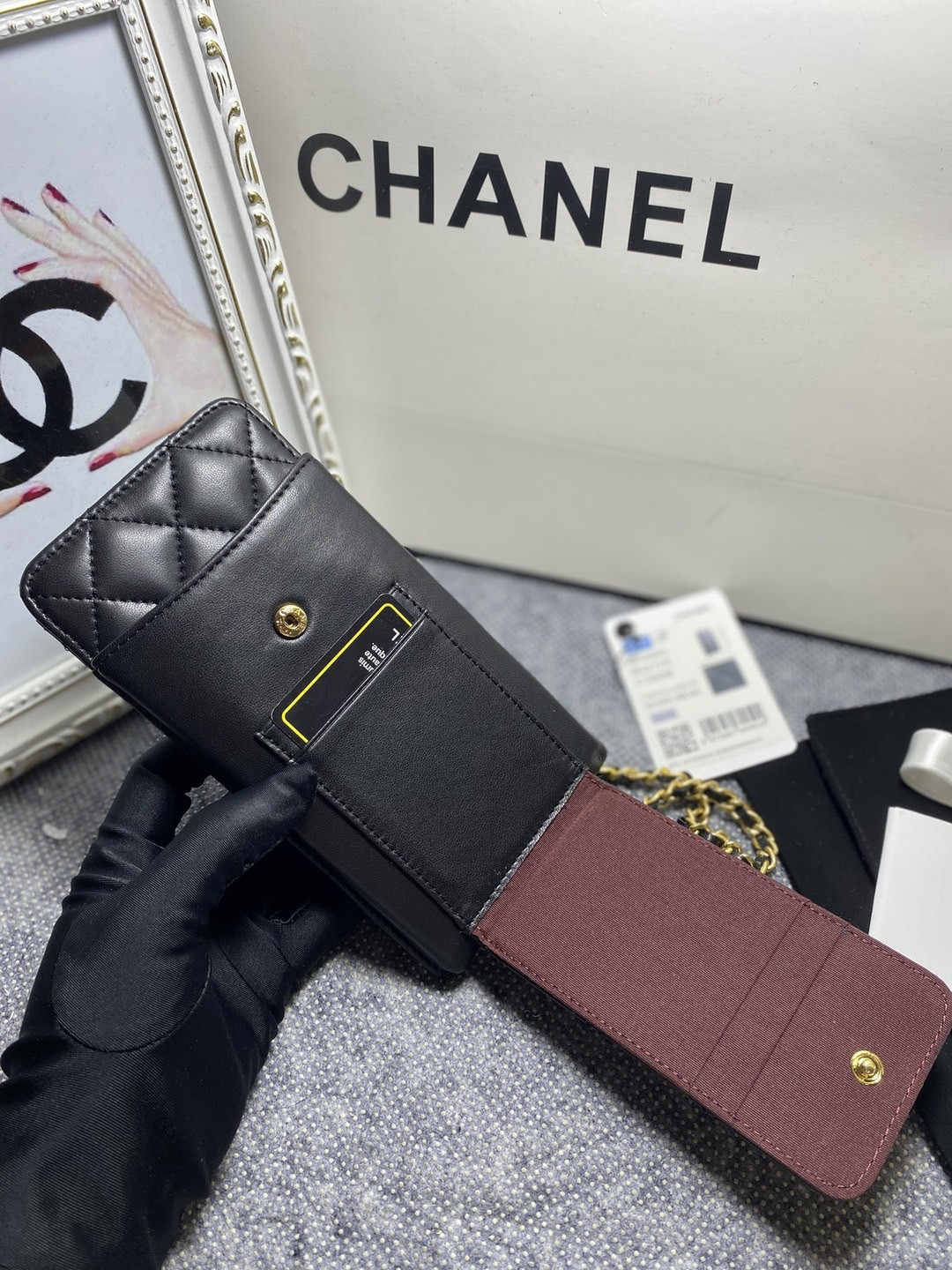 Ch**el LONG ZIPPED WALLET 19-11cm