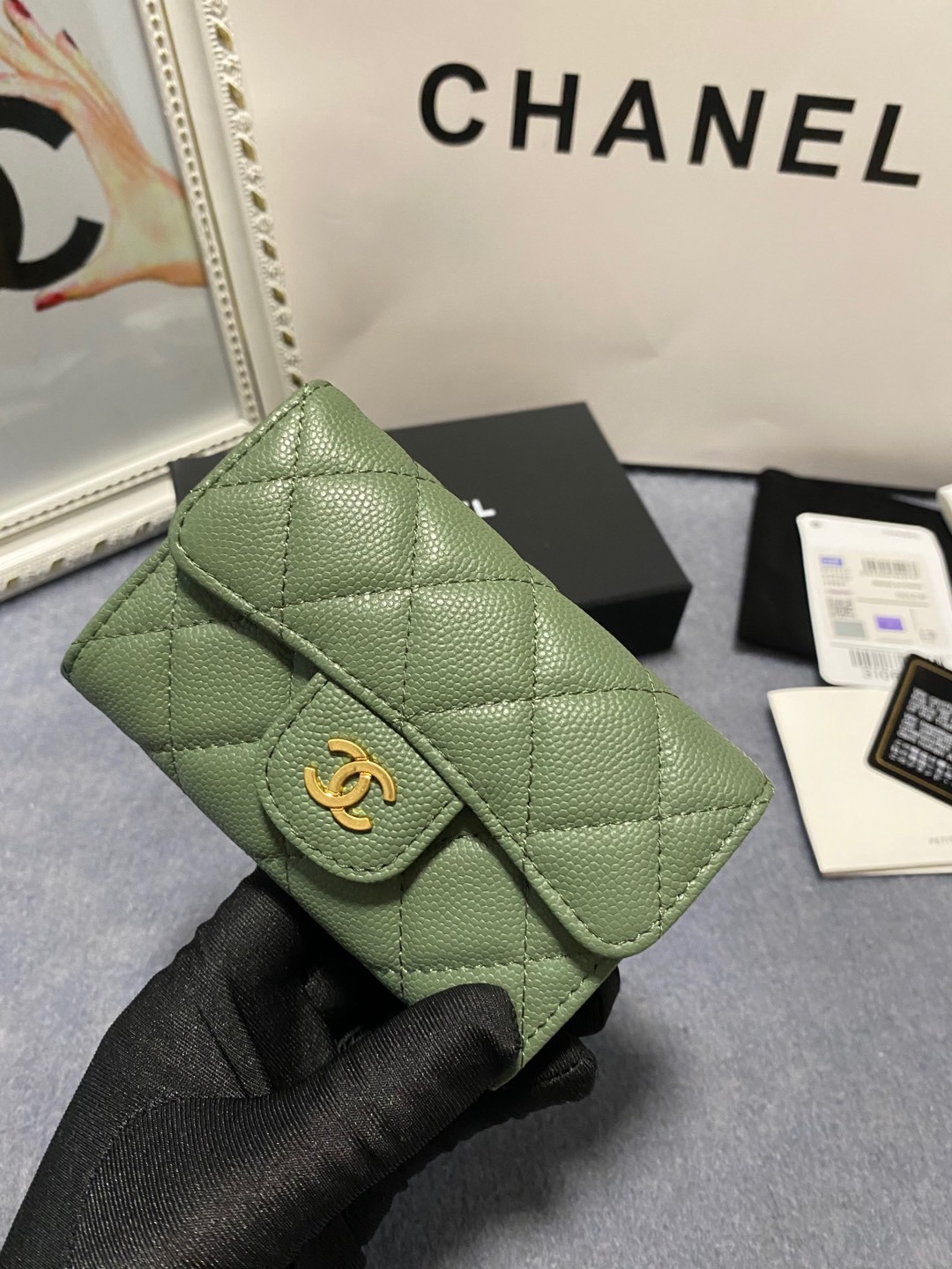 Ch**el CARD HOLDER 11.3 x 7.5 x 2.5 cm