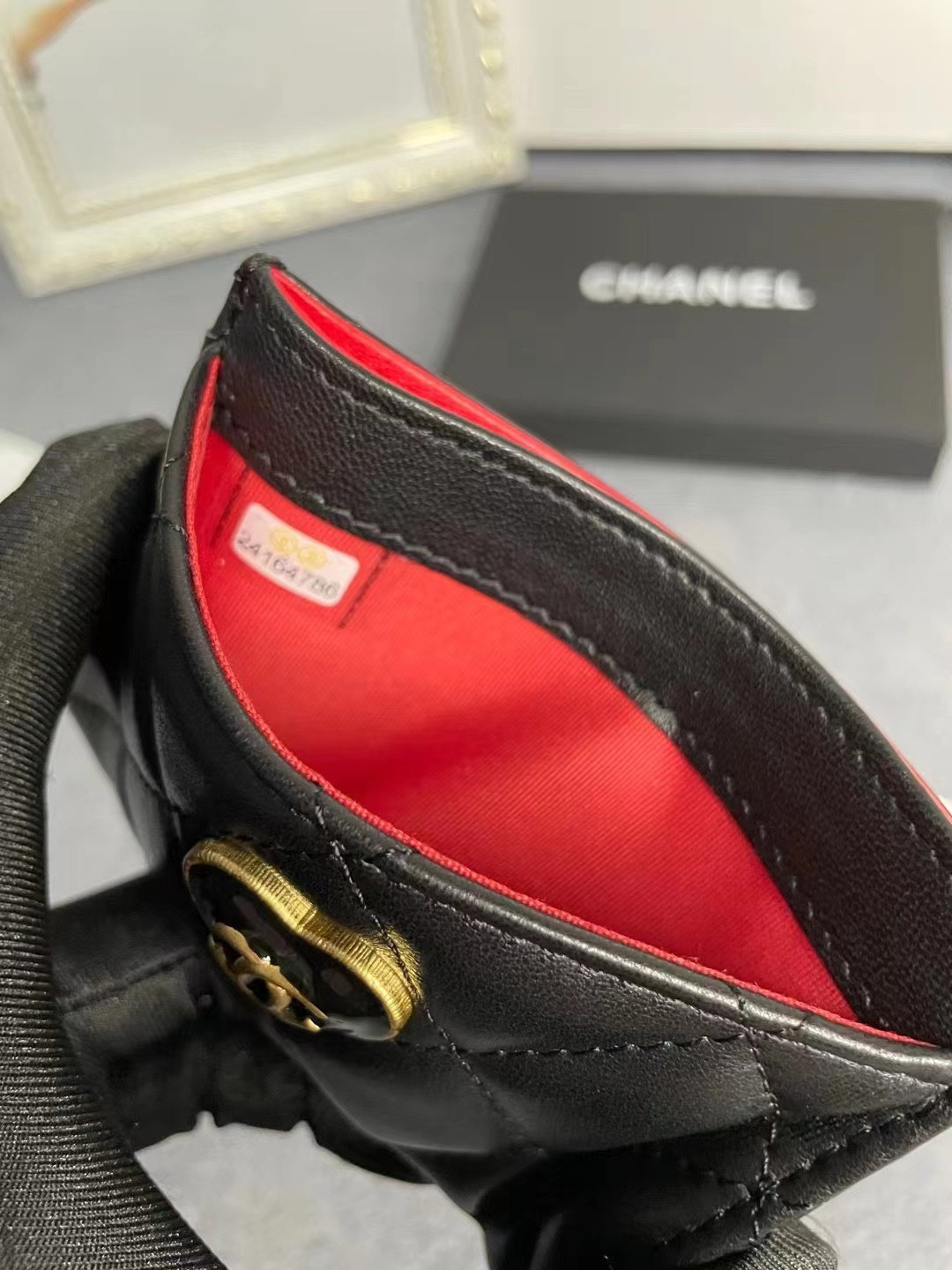 Ch**el CARD HOLDER 11.2×7.5×0.5cm