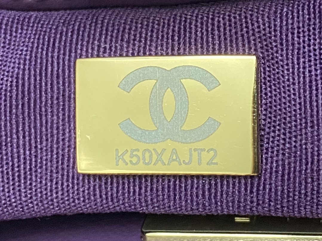 Ch**el MINI SHOPPING BAG Shiny Lambskin & Gold-Tone Metal 22x23x5.5cm