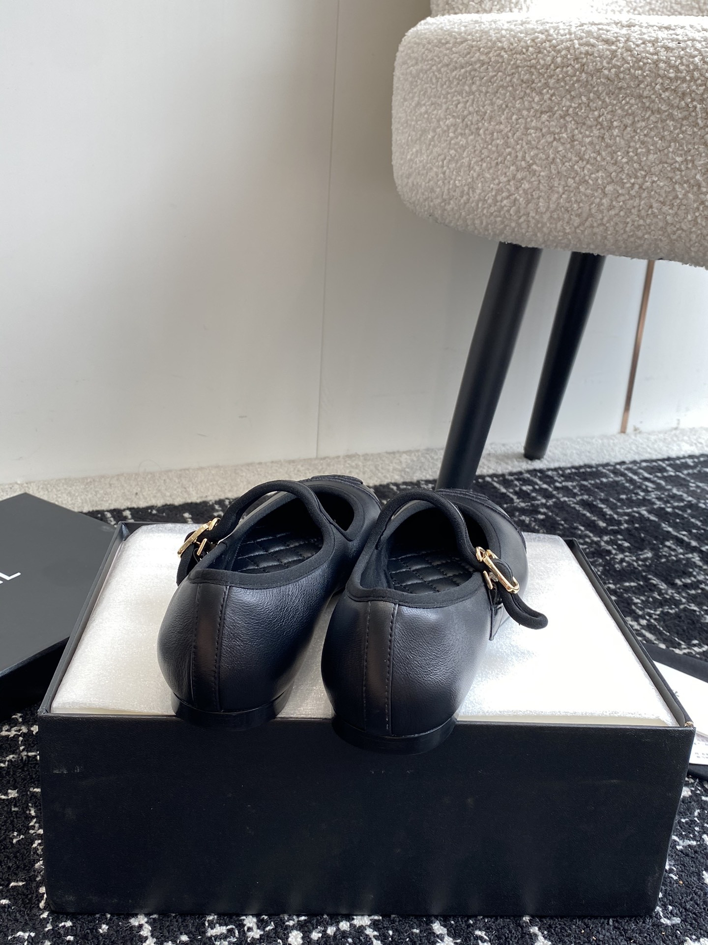 UA Ch**el MARY JANES Lambskin Black