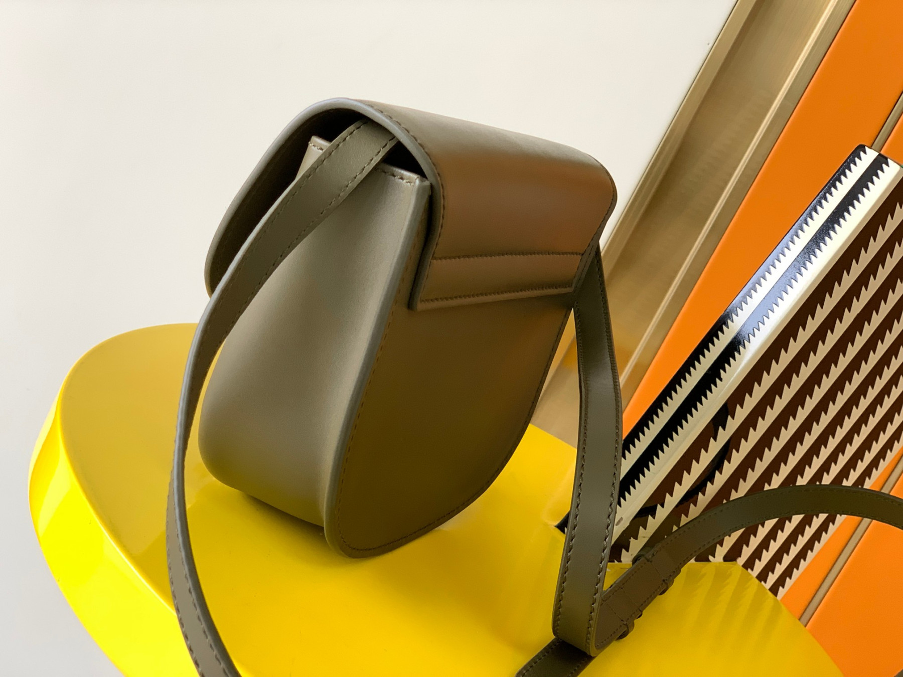 Y51 KAIA SMALL SATCHEL IN SMOOTH LEATHER 7.2 X 6.1 X 2.1 INCHES