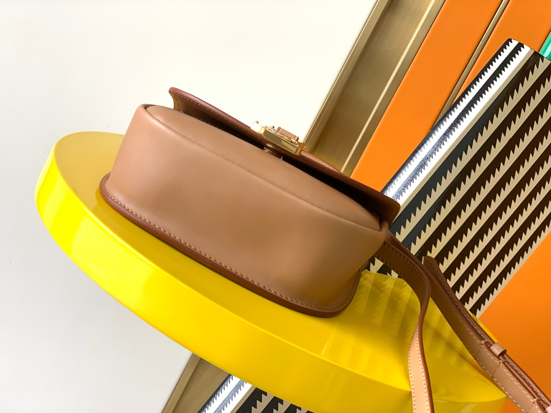 Y51 KAIA SMALL SATCHEL IN SMOOTH LEATHER 7.2 X 6.1 X 2.1 INCHES