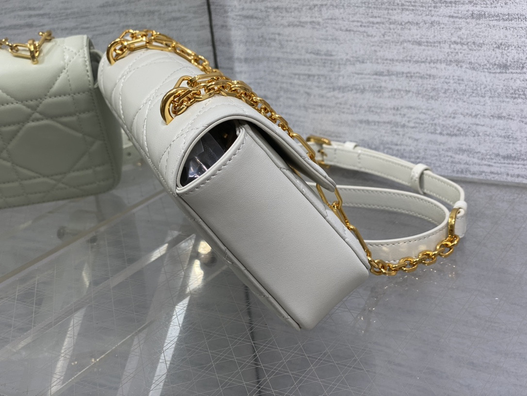 D10r Mini D10r Ange Bag Latte Macrocannage Calfskin 20 x 12 x 5 cm