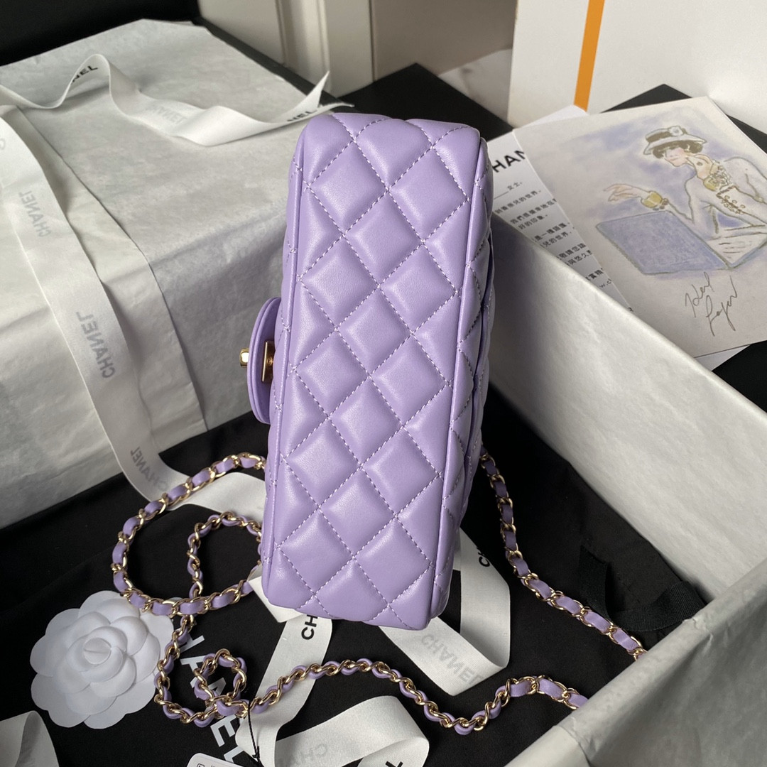 Ch**el 24A Mini Classic Handbag 12 × 20 × 6 cm