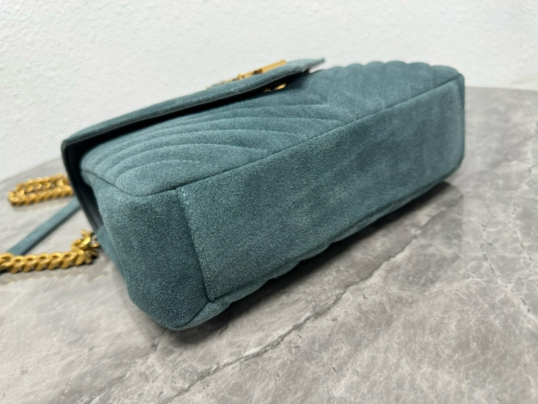 Y51 LOULOU QUILTED SUEDE 23x17x9cm