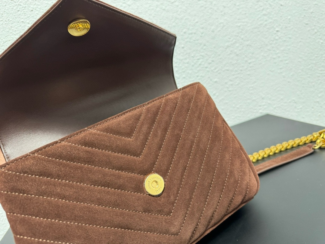 Y51 LOULOU QUILTED SUEDE 23x17x9cm