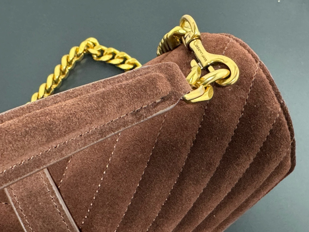 Y51 LOULOU QUILTED SUEDE 23x17x9cm