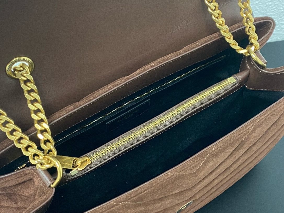 Y51 LOULOU QUILTED SUEDE 32x22x9cm