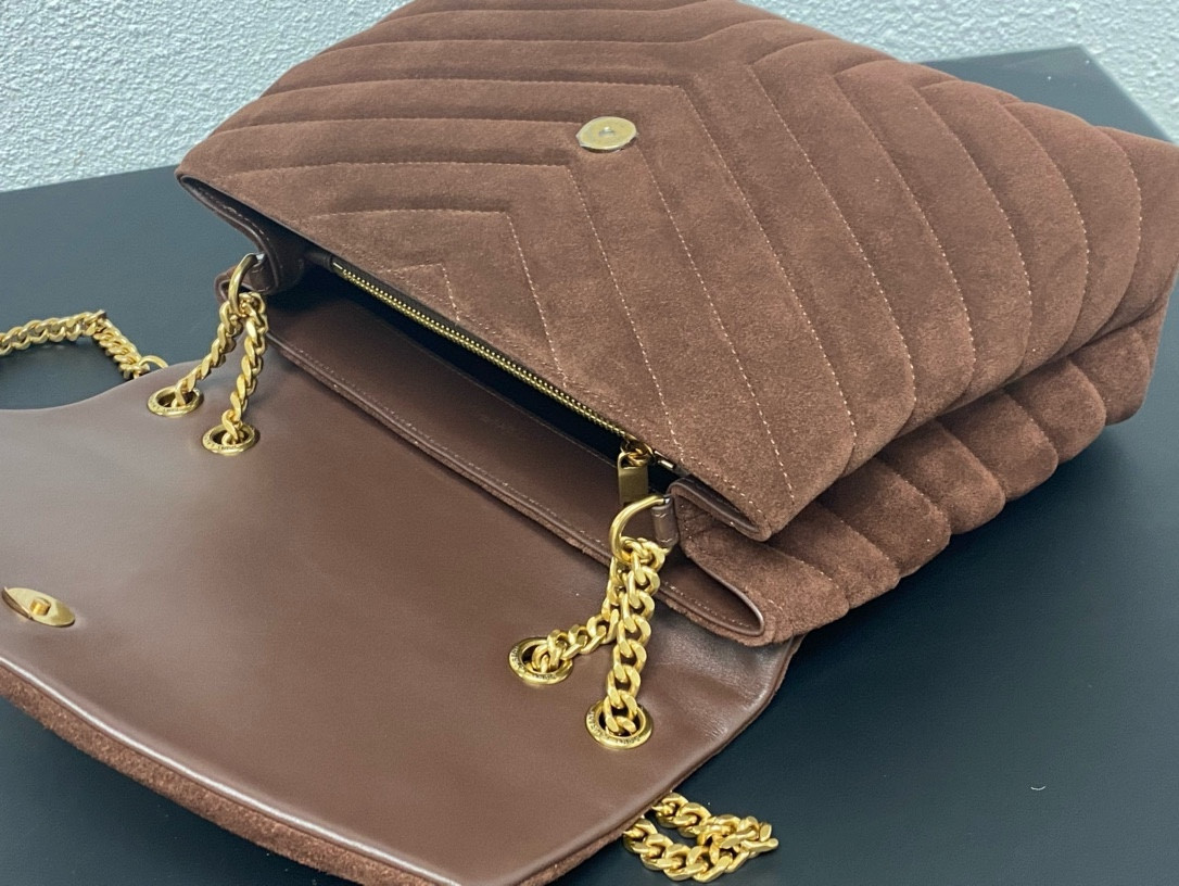 Y51 LOULOU QUILTED SUEDE 32x22x9cm