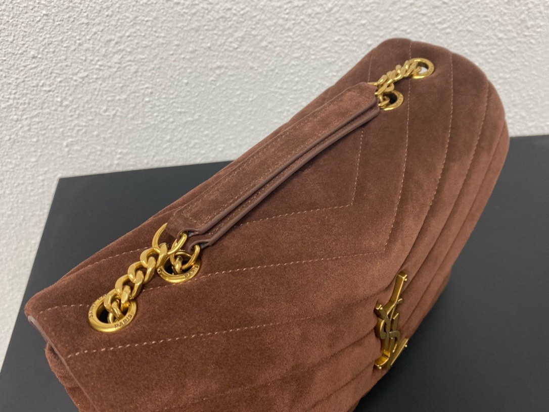 Y51 LOULOU QUILTED SUEDE 32x22x9cm