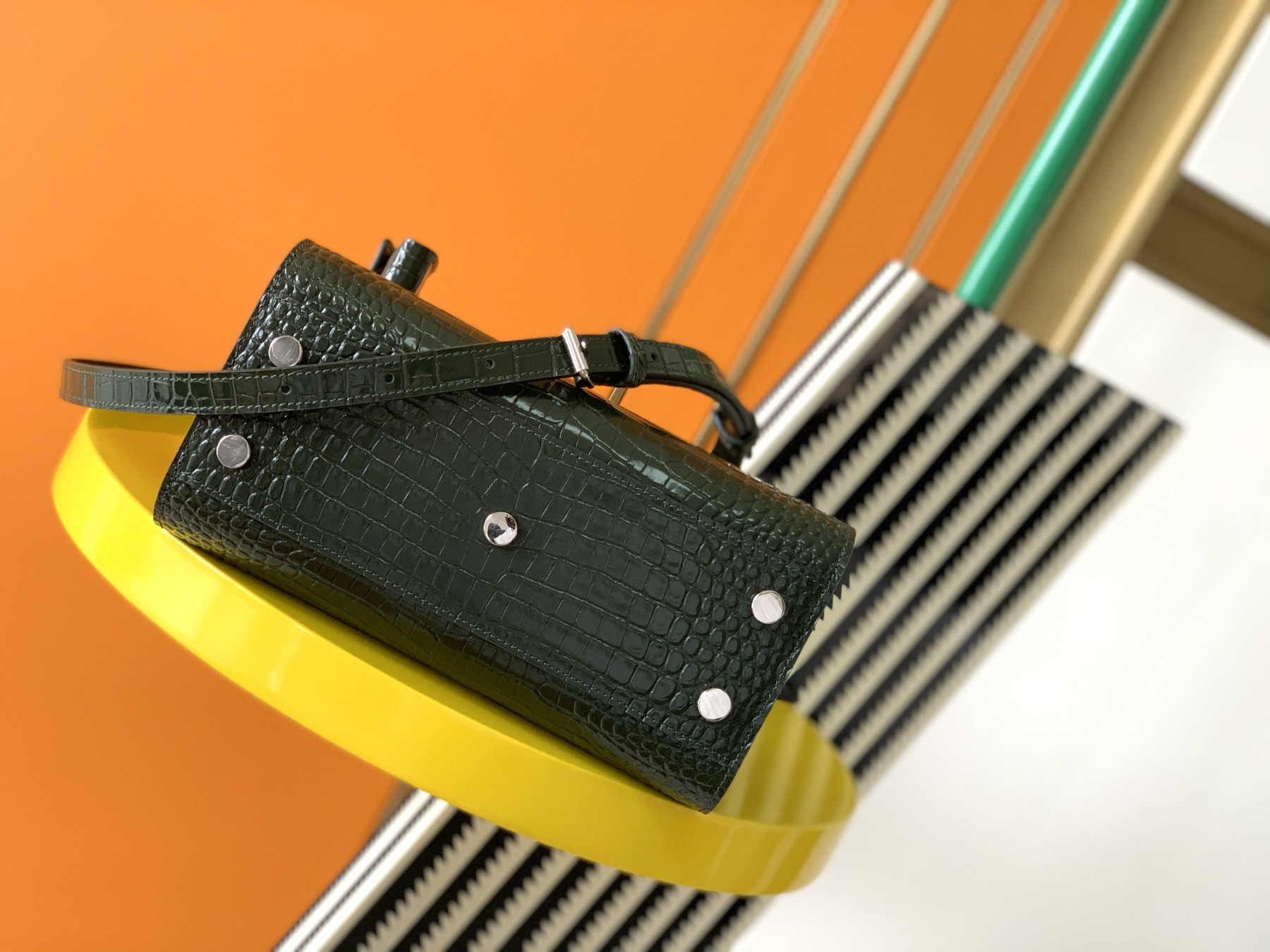 Y51 SAC DE JOUR IN CROCODILE EMBOSSED LEATHER - NANO 22x18x10.5cm