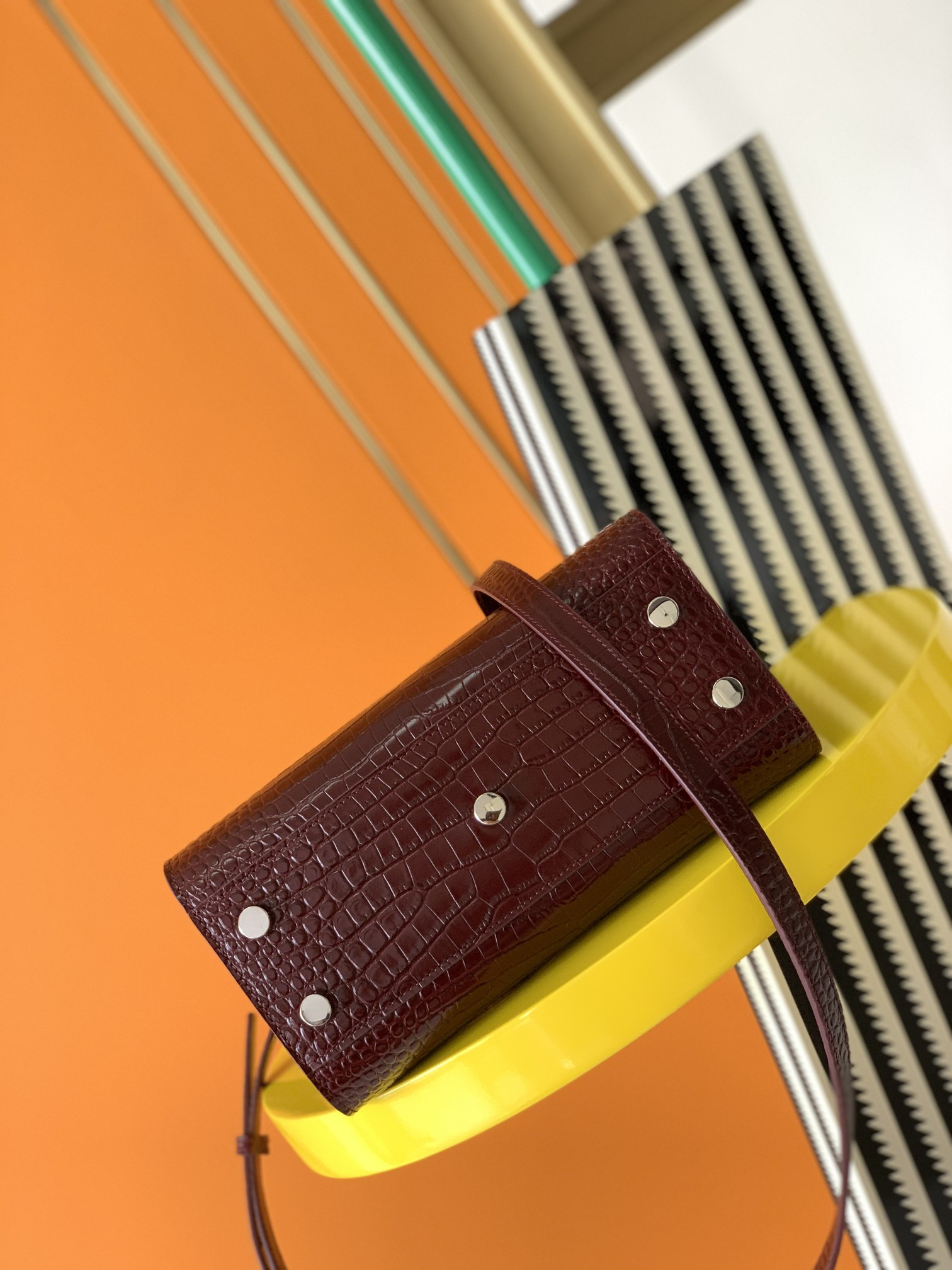 Y51 SAC DE JOUR IN CROCODILE EMBOSSED LEATHER - NANO 22x18x10.5cm