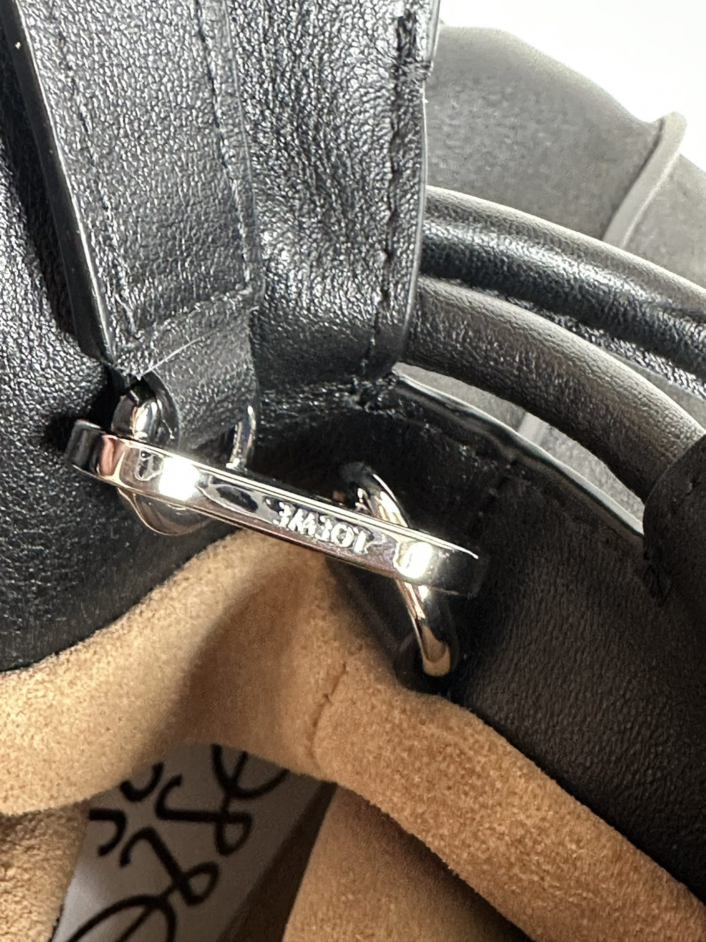 L0ew* Medium Flamenco clutch in nappa calfskin 30x24.5x10.5cm