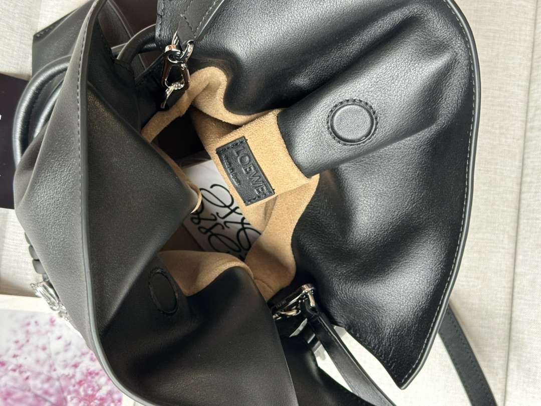 L0ew* Medium Flamenco clutch in nappa calfskin 30x24.5x10.5cm