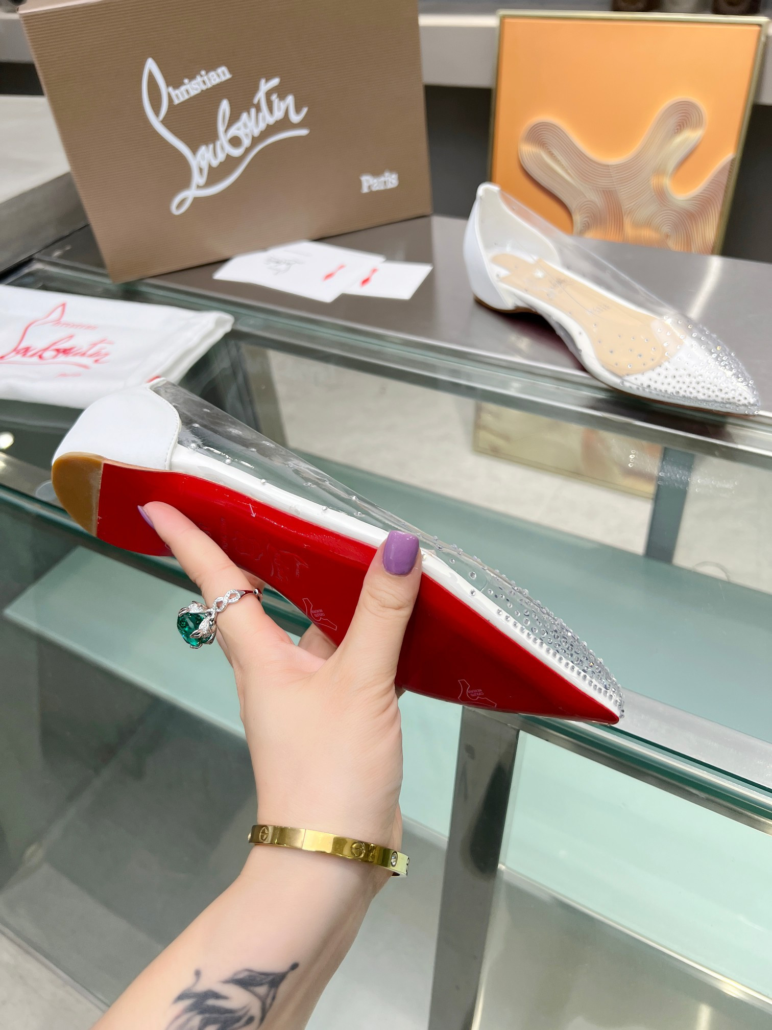 UA Chr1st1an Louboutin CL red-bottom shoes