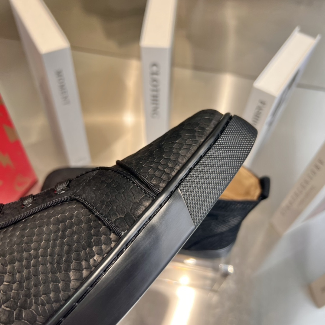 UA Chr1st1an Louboutin high-top matte snake print version