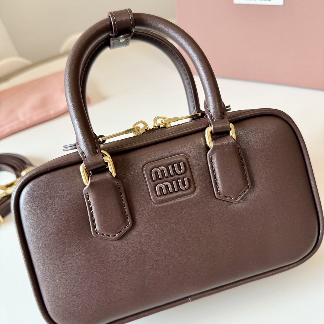 Miu Miu Arcadie leather mini-bag 19X10X5cm