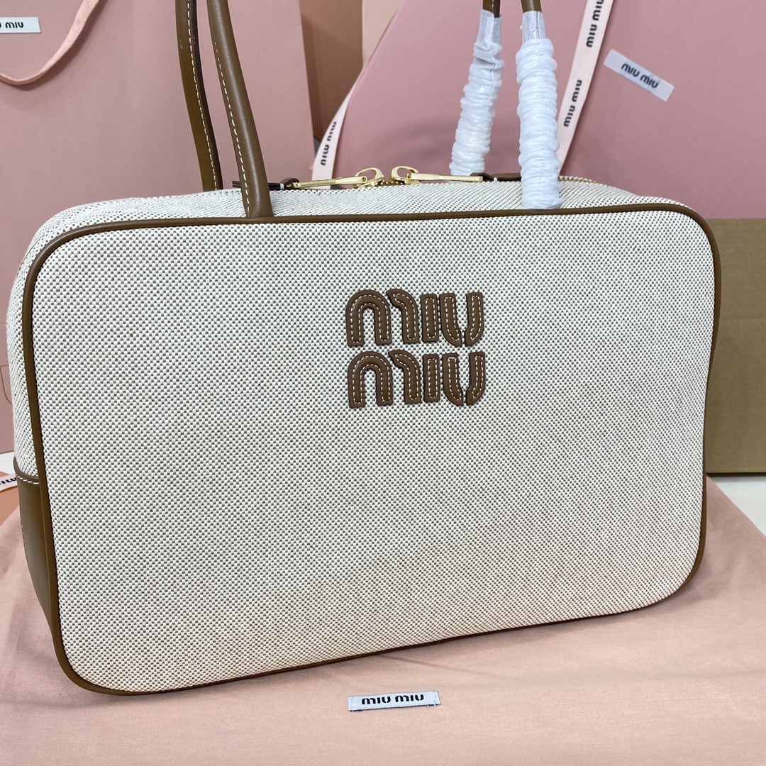 Miu Miu Canvas Beau bag 23x34x10cm