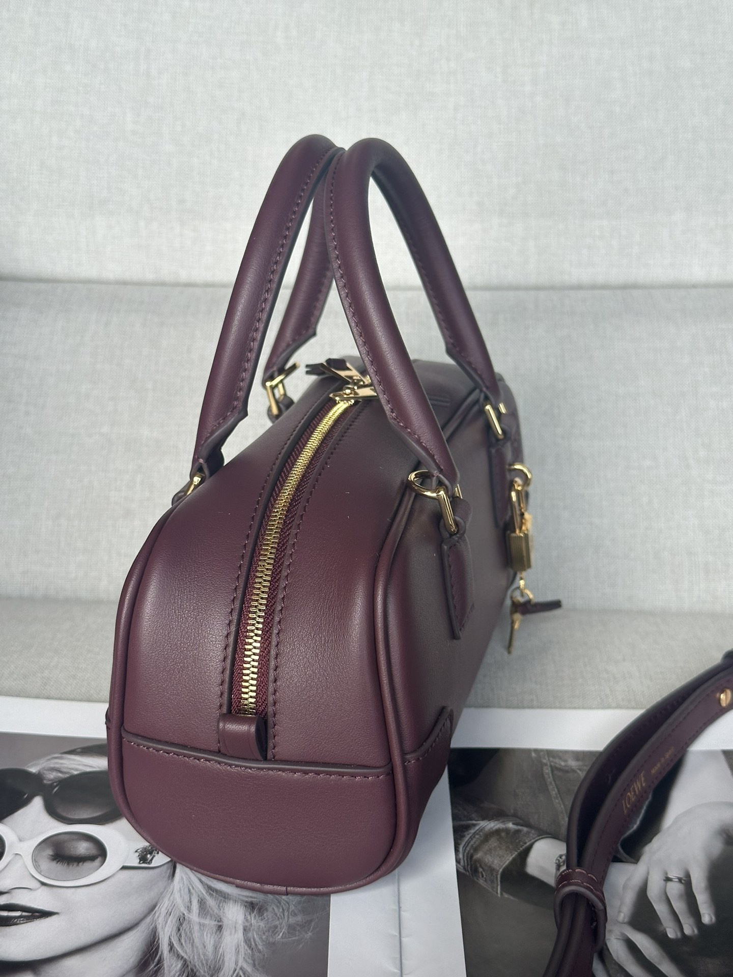 L0ew* Amazona 23 Cropped bag in nappa calfskin 23x11x10cm