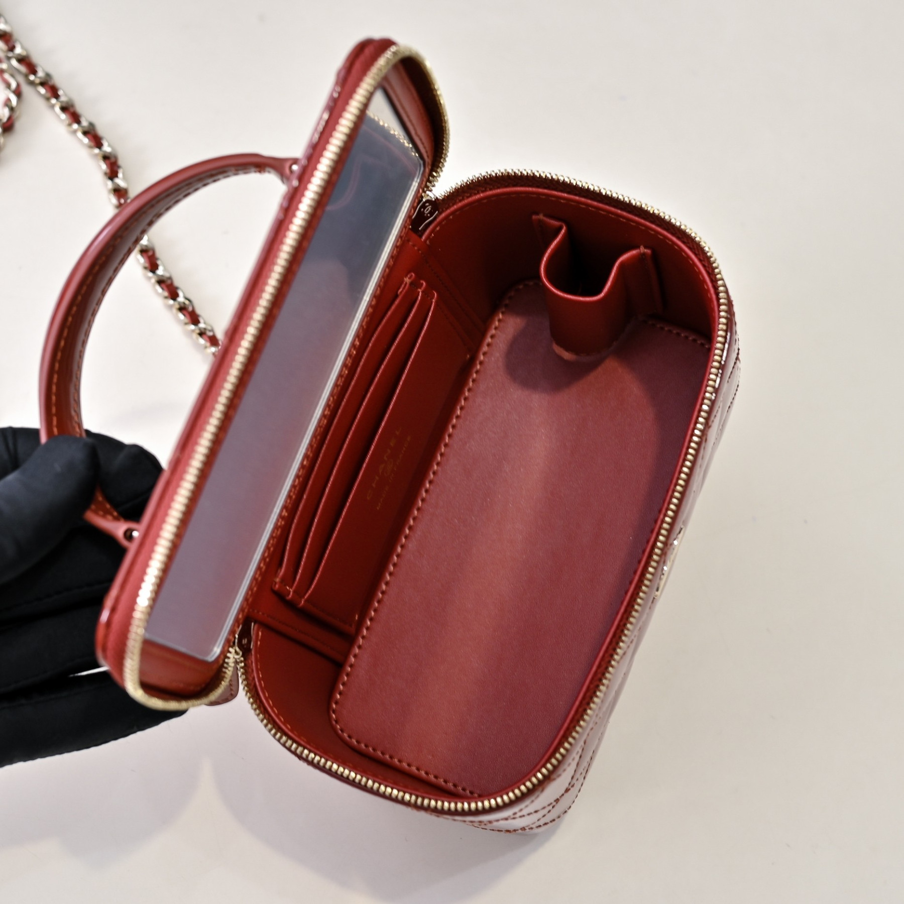 Ch**el Long Vanity with chain 16.5x10x8cm